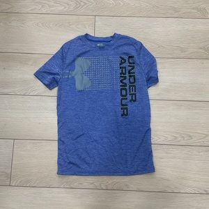 Boys blue under armor athletic shirt